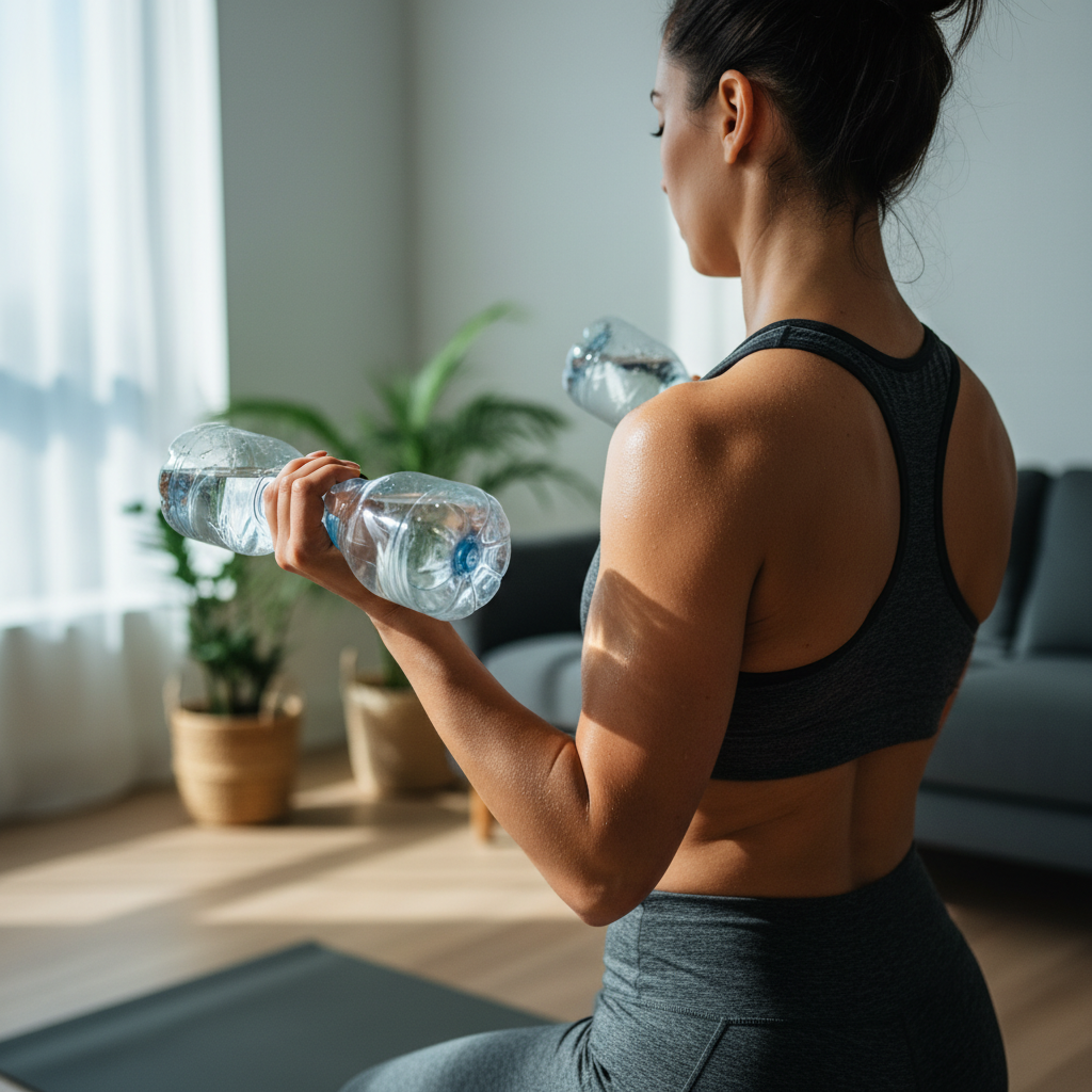 Fortaleça Seus Braços e Ombros em Casa: 5 Exercícios Eficazes com Garrafas de Água!